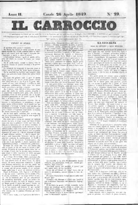 Il Carroccio - Edizione 29 del 26/04/1849